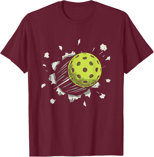 Cool Pickleball Graphic Youth Men Women Pickleball T-Shirt - T-Shirt | Maroon