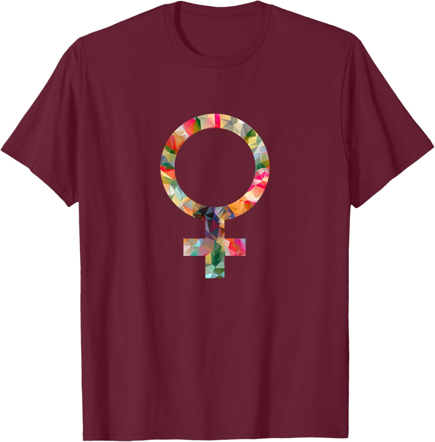 Feminism Symbol Women's Sign Power Statement T-Shirt - T-Shirt | Maroon