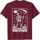 Retro Death Skeleton Tarot Card Astrology Happy Halloween T-Shirt - T-Shirt | Maroon