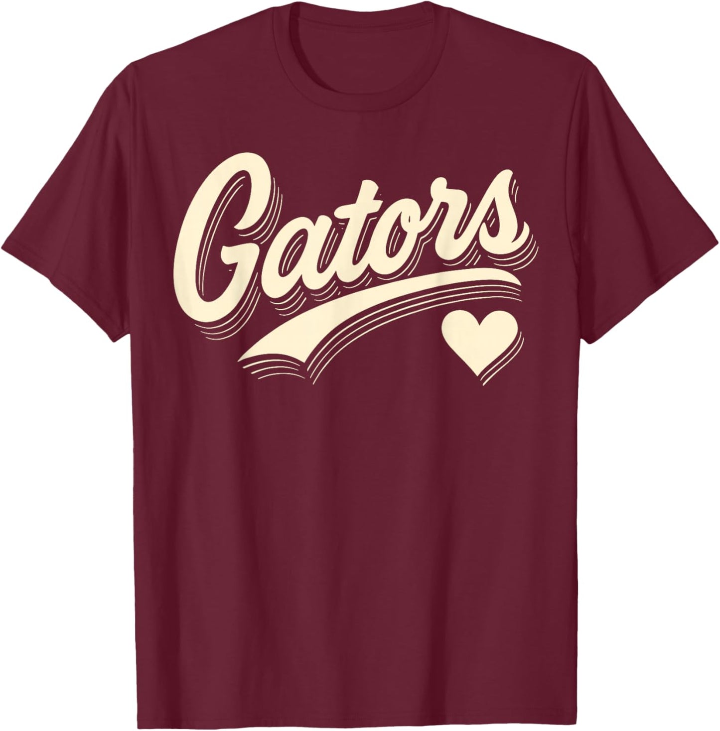 Distressed Gators Name Design Women Kids Girls Boys T-Shirt - T-Shirt | Maroon