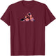 Adidas Badge of Sport Three Bar Floral Graphic T-Shirt - T-Shirt | Maroon