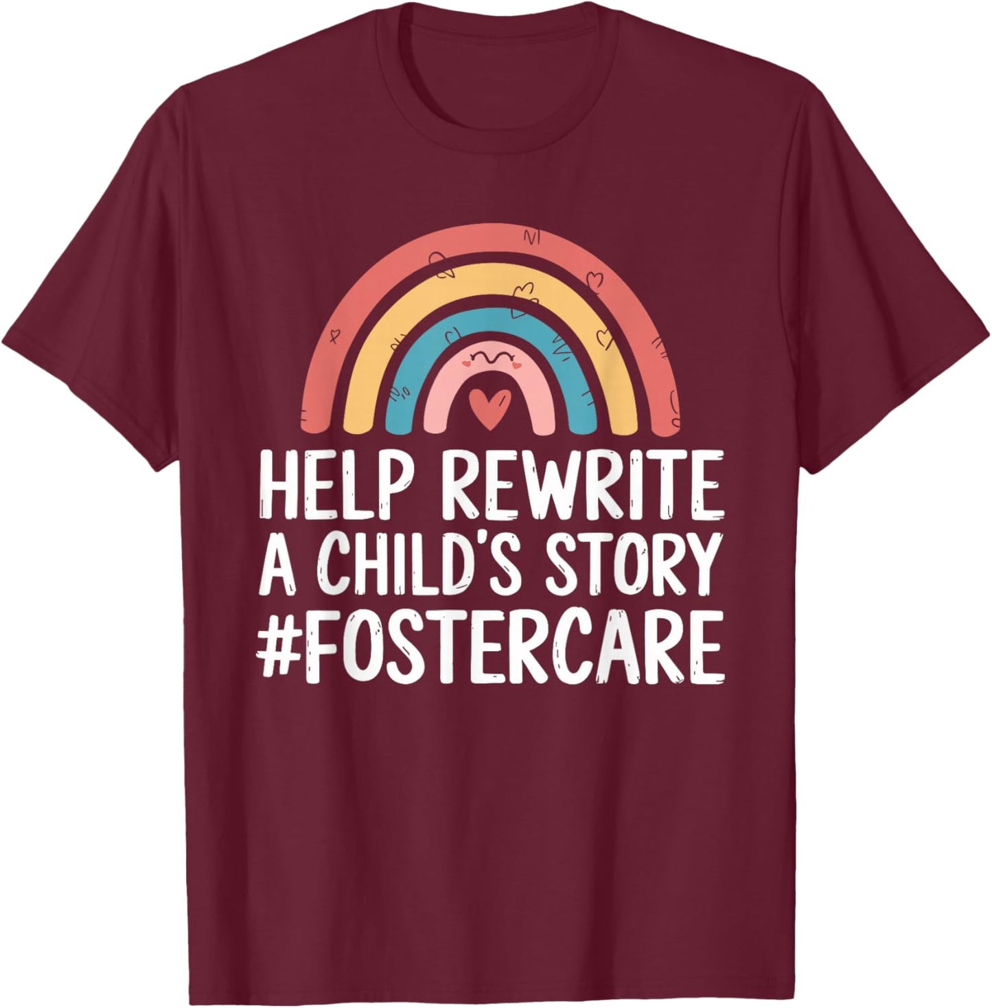 Foster Care Design for Foster Parents Foster Mom and Dad T-Shirt - T-Shirt | Maroon