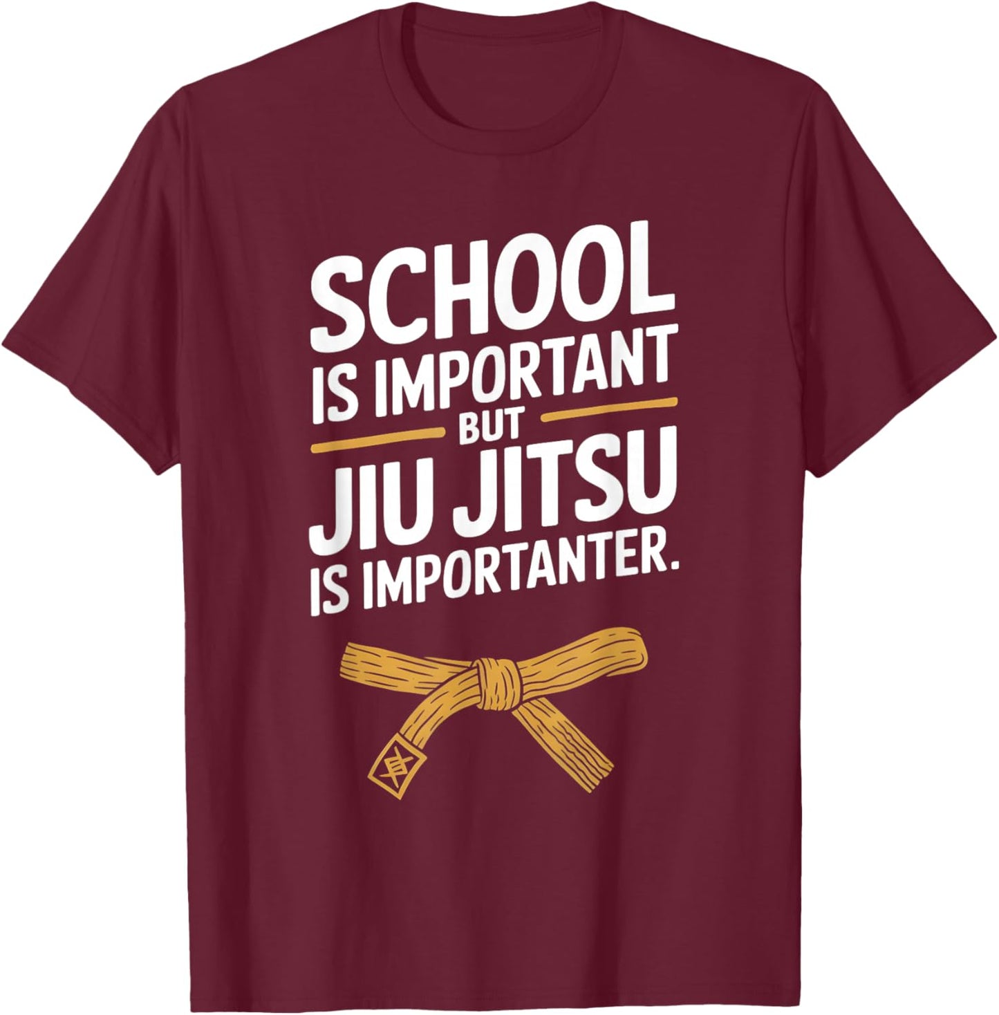 Jiu Jitsu Kid Jiu Jitsu is Importanter Funny BJJ T-Shirt - T-Shirt | Maroon