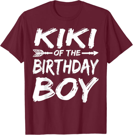 Kiki of The Birthday boy Family Matching Party T-Shirt - T-Shirt | Maroon
