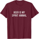 Beer Is My Spirit Animal - Vintage Style T-Shirt - T-Shirt | Maroon