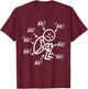 Aie Mal Partout Humour Râleur Fatigue Vintage Rétro FR T-Shirt - T-Shirt | Maroon
