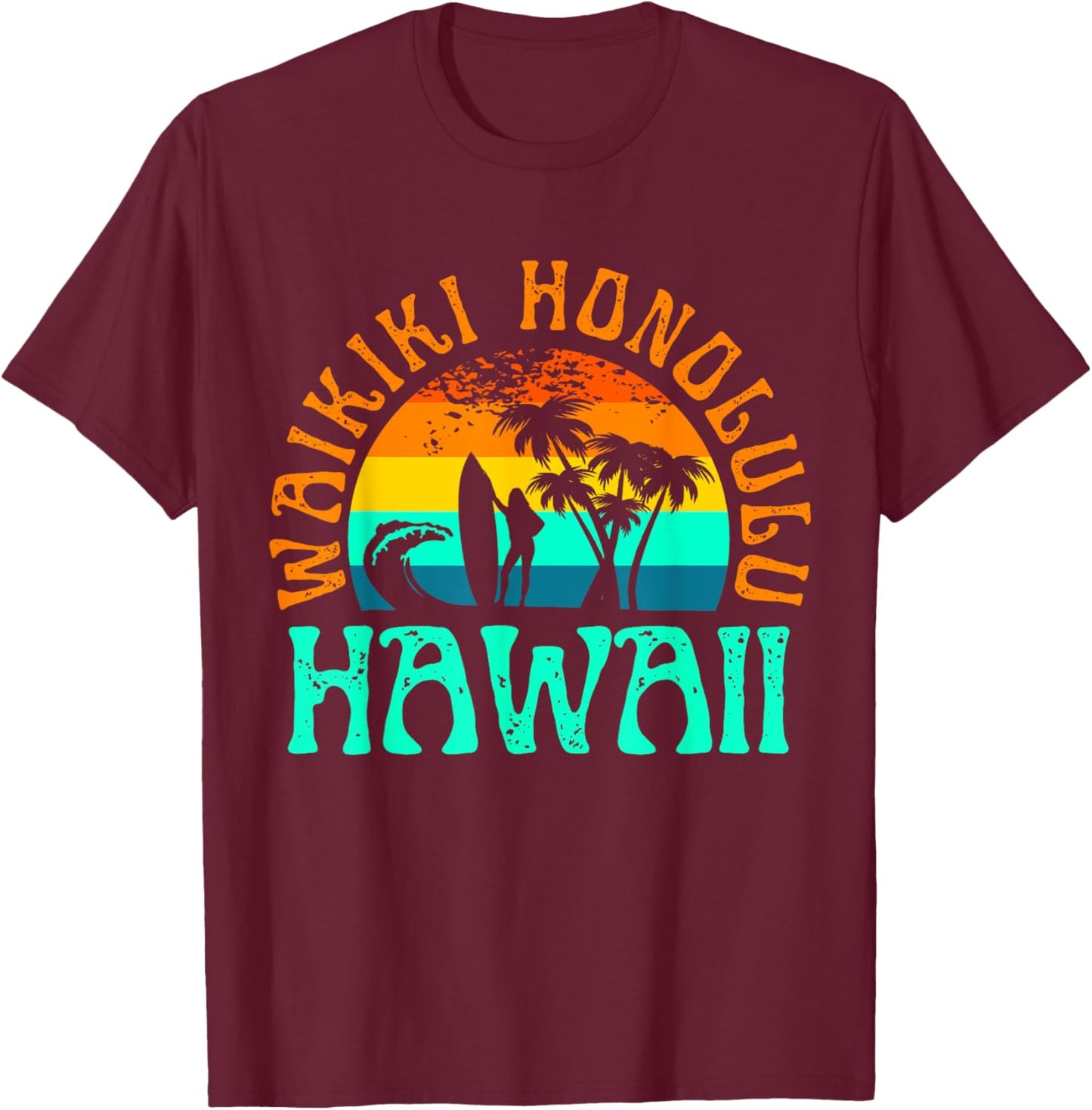 Waikiki T-Shirt - T-Shirt | Maroon