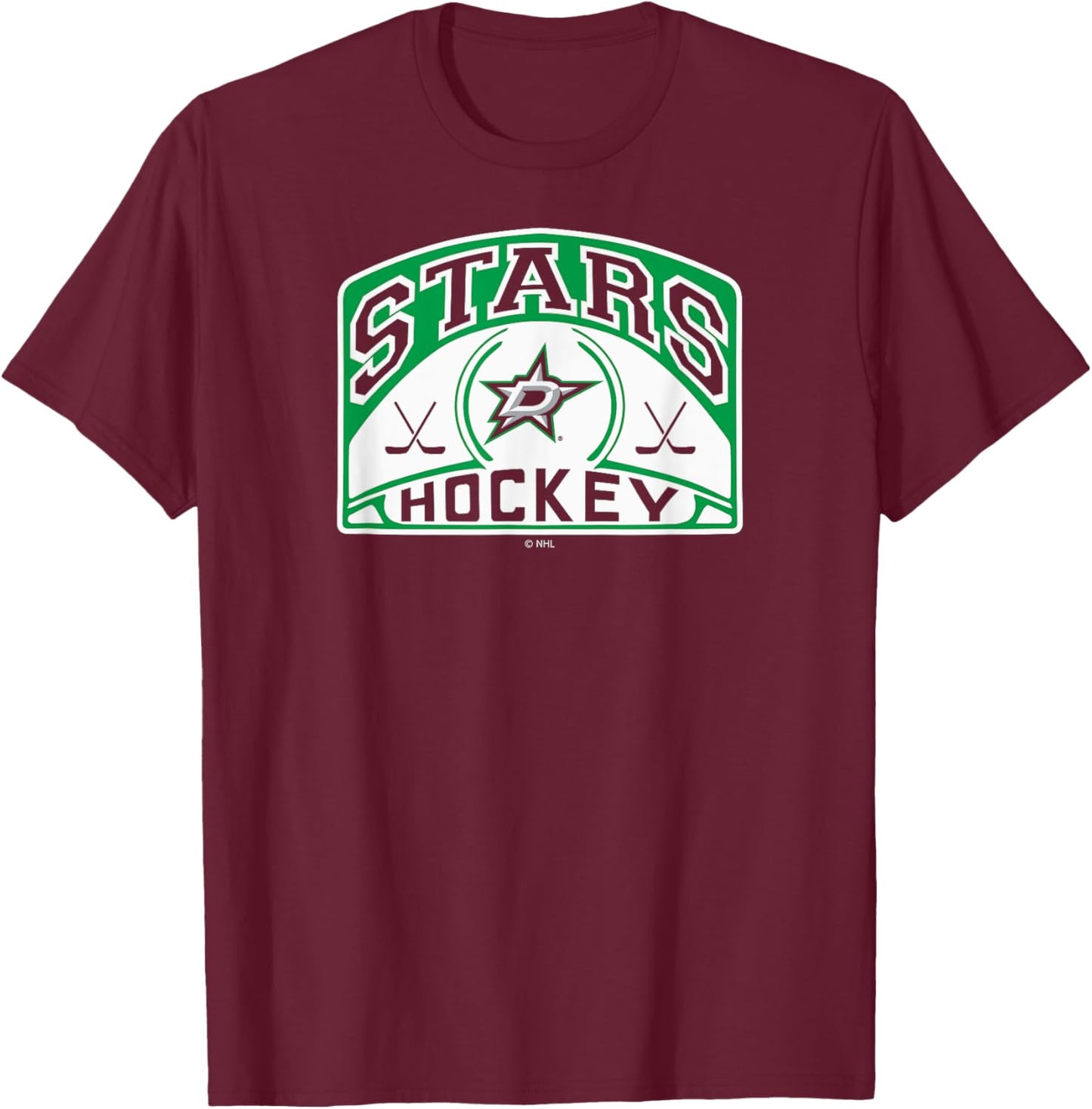 Dallas Stars Glide Black Officially Licensed T-Shirt - T-Shirt | Maroon