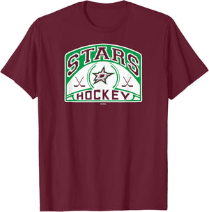 Dallas Stars Glide Black Officially Licensed T-Shirt - T-Shirt | Maroon