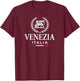 Venezia Italia Winged Lion of Saint Mark Vintage Italian T-Shirt - T-Shirt | Maroon