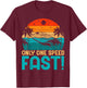 Only One Speed Fast Boat T-Shirt - T-Shirt | Maroon