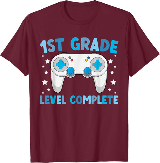 1st Grade Level Last Day of 1st Grade Last Day of School T-Shirt - T-Shirt | Maroon