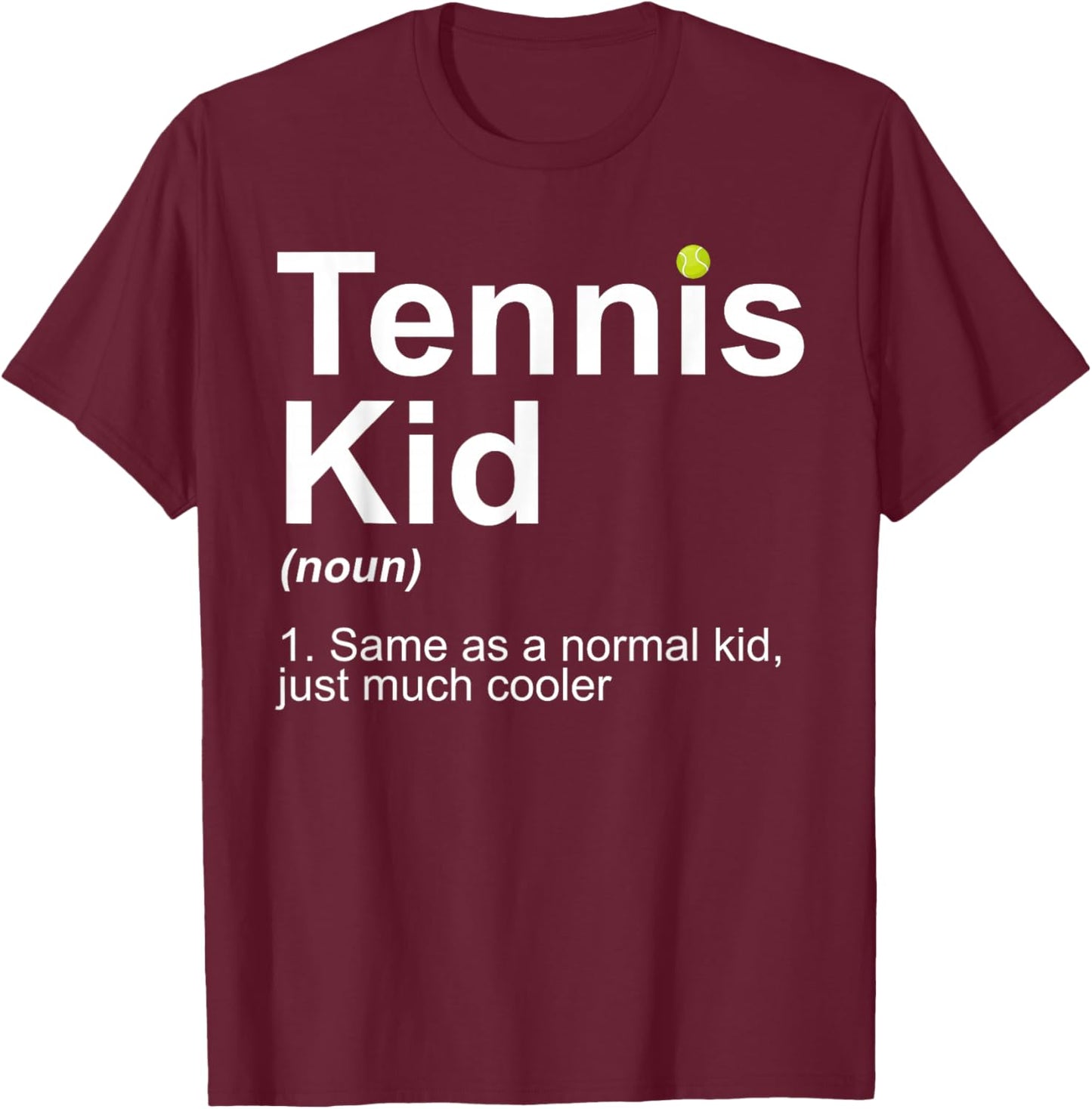 Tennis Kid Art For Boys Kids Girl Tennis Lover Tennis Player T-Shirt - T-Shirt | Maroon