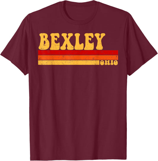BEXLEY Ohio City Vintage Roots Retro Design 70s 80s T-Shirt - T-Shirt | Maroon