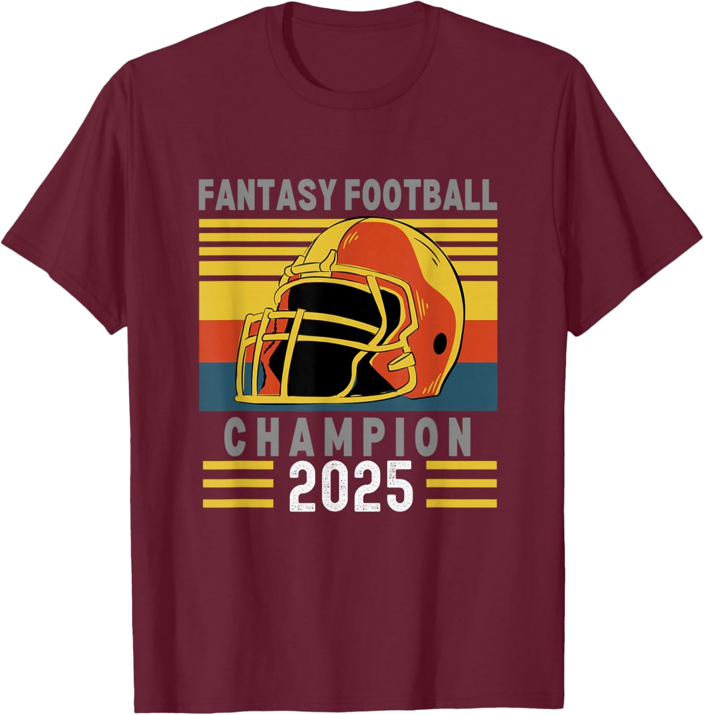 Fantasy Football 2025 League Champion Winner, 2025 FFL Champ T-Shirt - T-Shirt | Maroon