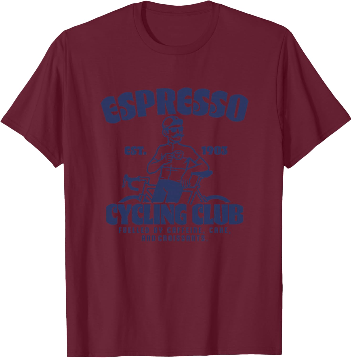 Espresso Rennrad Club Kaffee Kuchen Fahrrad Radsport Premium T-Shirt - T-Shirt | Maroon