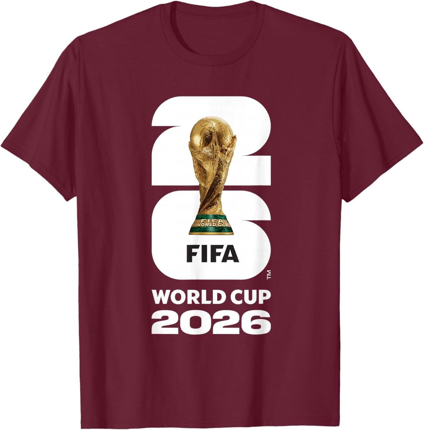 FIFA World CUP26 FIFA Gold TROPHÄE T-Shirt - T-Shirt | Maroon