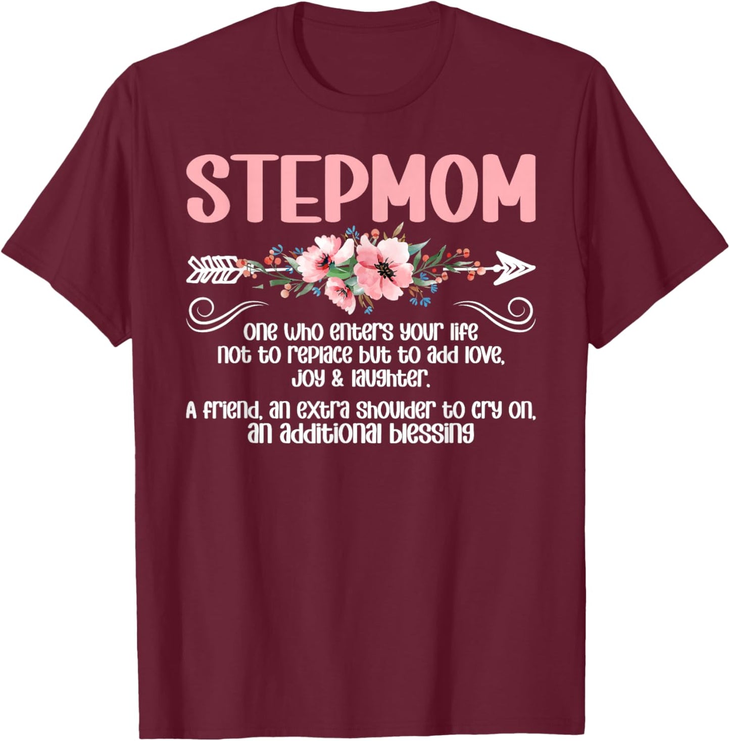 Stepmom Definition Stepmother Stepmama Step Mom Step Mama T-Shirt - T-Shirt | Maroon