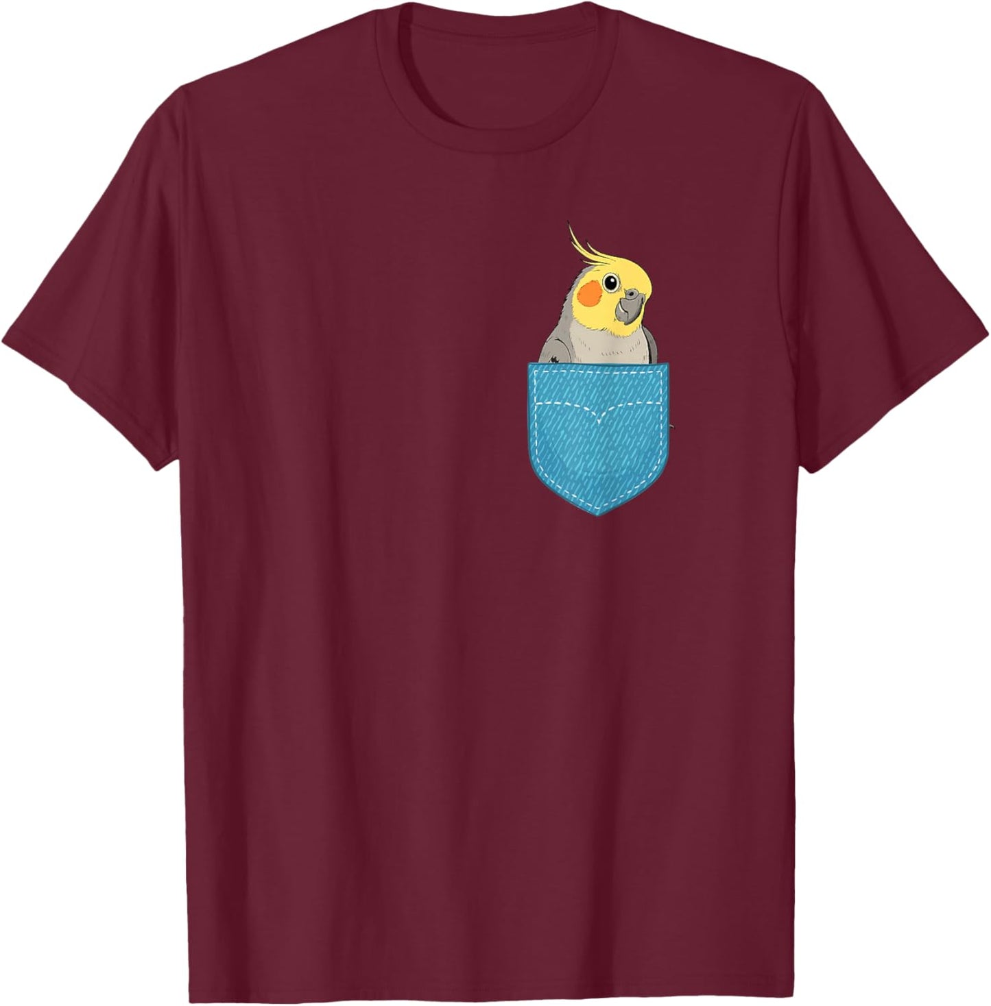 Cockatiel Pocket Cockatiel Owner Cockatiel Parrot Lover T-Shirt - T-Shirt | Maroon