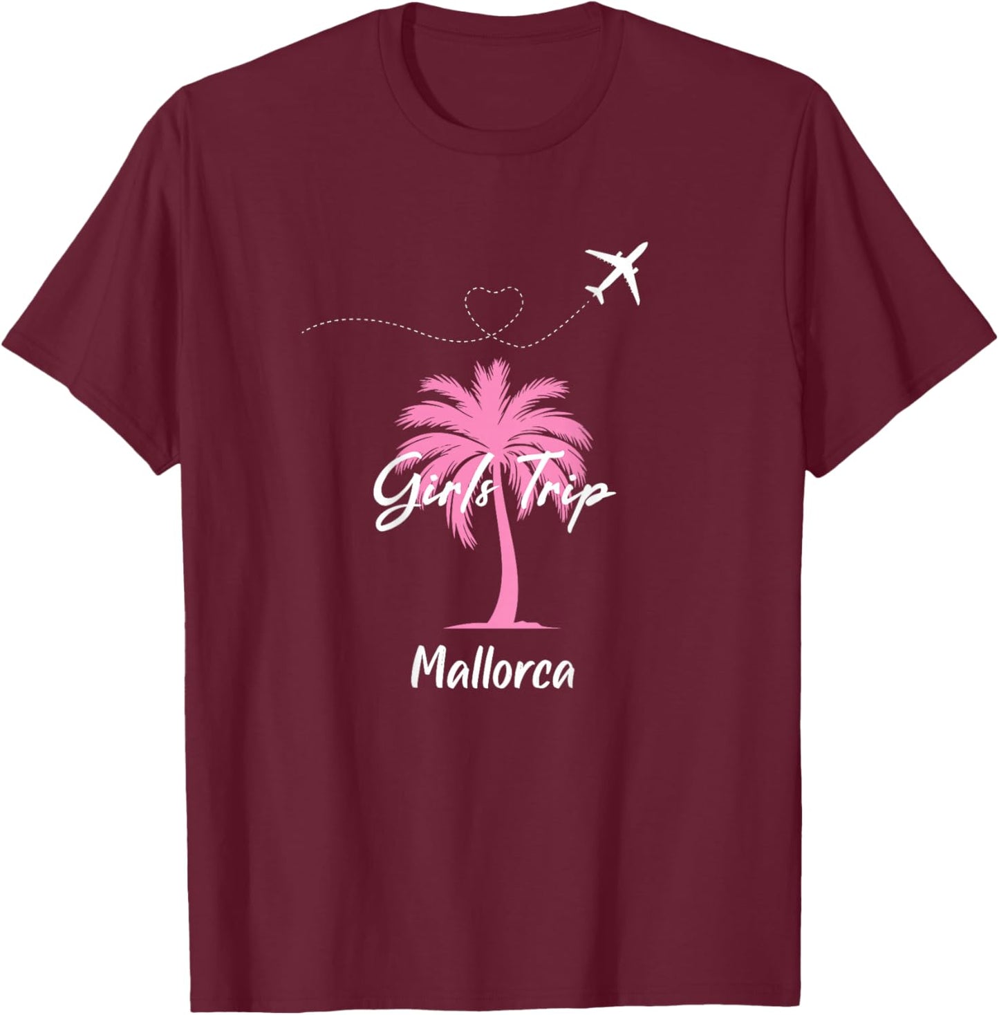 Mallorca Girls Trip Party Urlaub Outfit Palme Mallorca T-Shirt - T-Shirt | Maroon