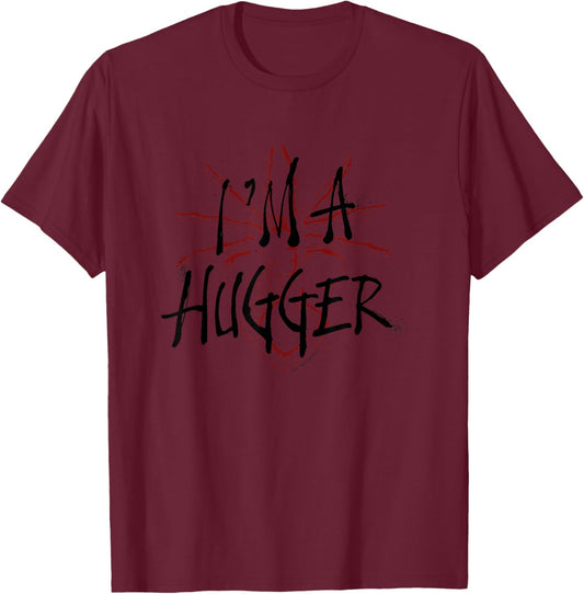 Alien: Romulus I'm A Hugger Graffiti Paint Black Logo T-Shirt - T-Shirt | Maroon