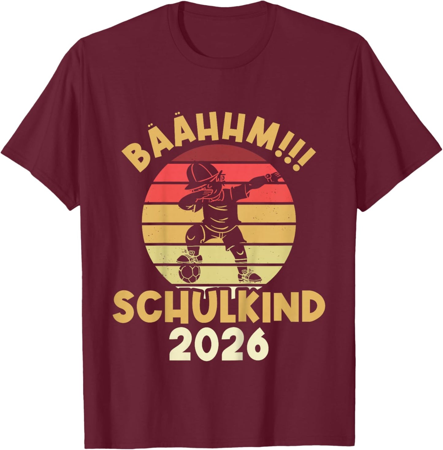 Einschulung Fußball Schulkind 2026 Schulanfang 2026 T-Shirt - T-Shirt | Maroon