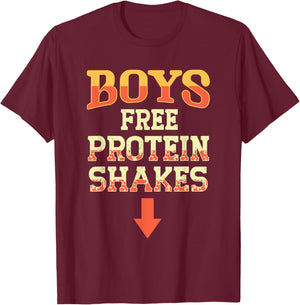 d'entraînement Gay Free Protein Shake Funny Men Joke Pride T-Shirt - T-Shirt | Maroon