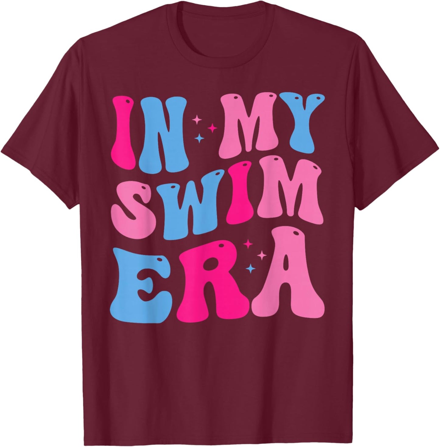 Retro In My Swim Era Swimming Swimmers Women Men Kids T-Shirt - T-Shirt | Maroon