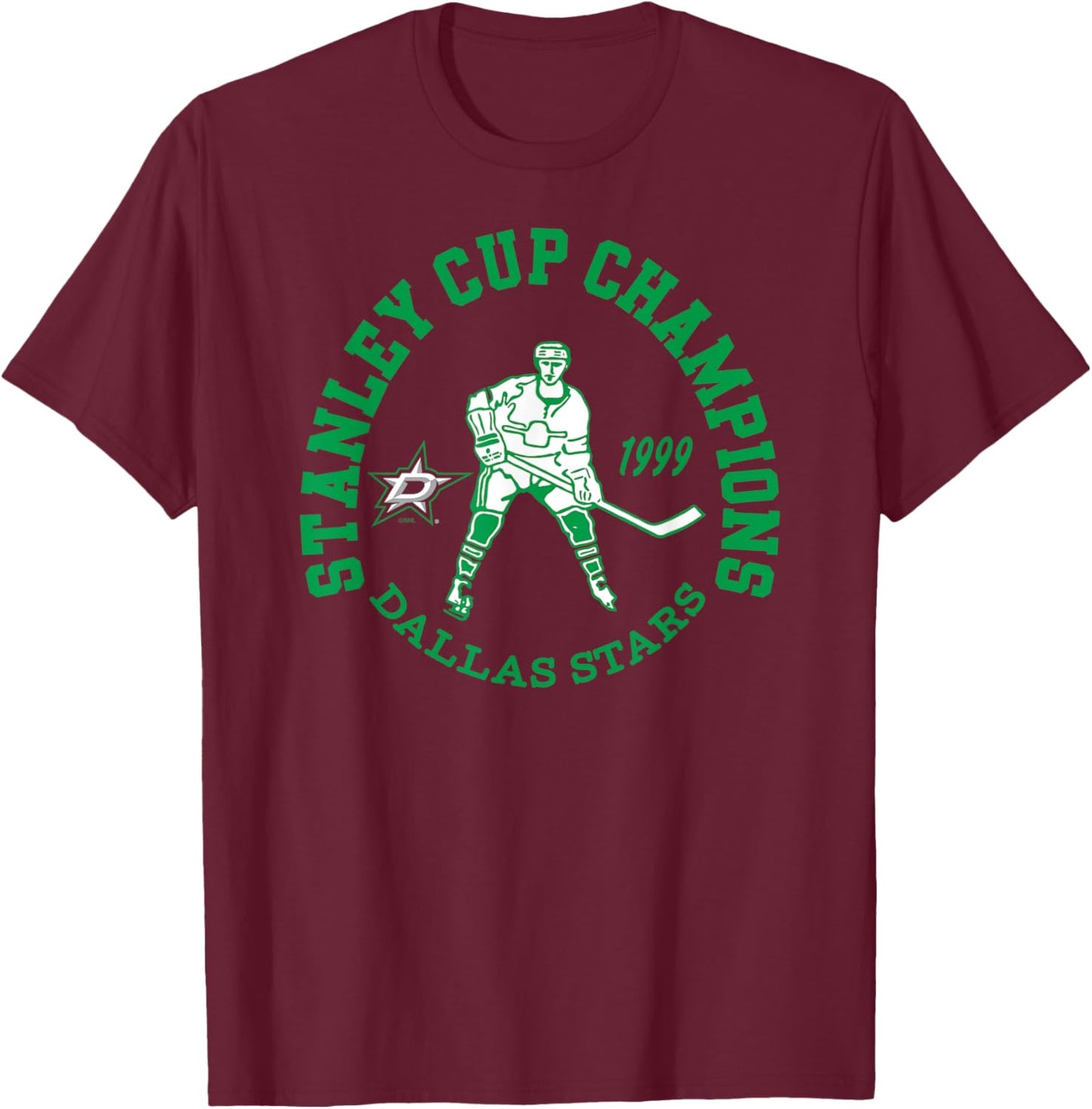 Dallas Stars Stanley Cup Champions 1999 Black T-Shirt - T-Shirt | Maroon