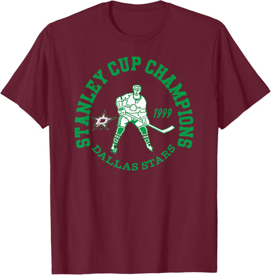 Dallas Stars Stanley Cup Champions 1999 Black T-Shirt - T-Shirt | Maroon
