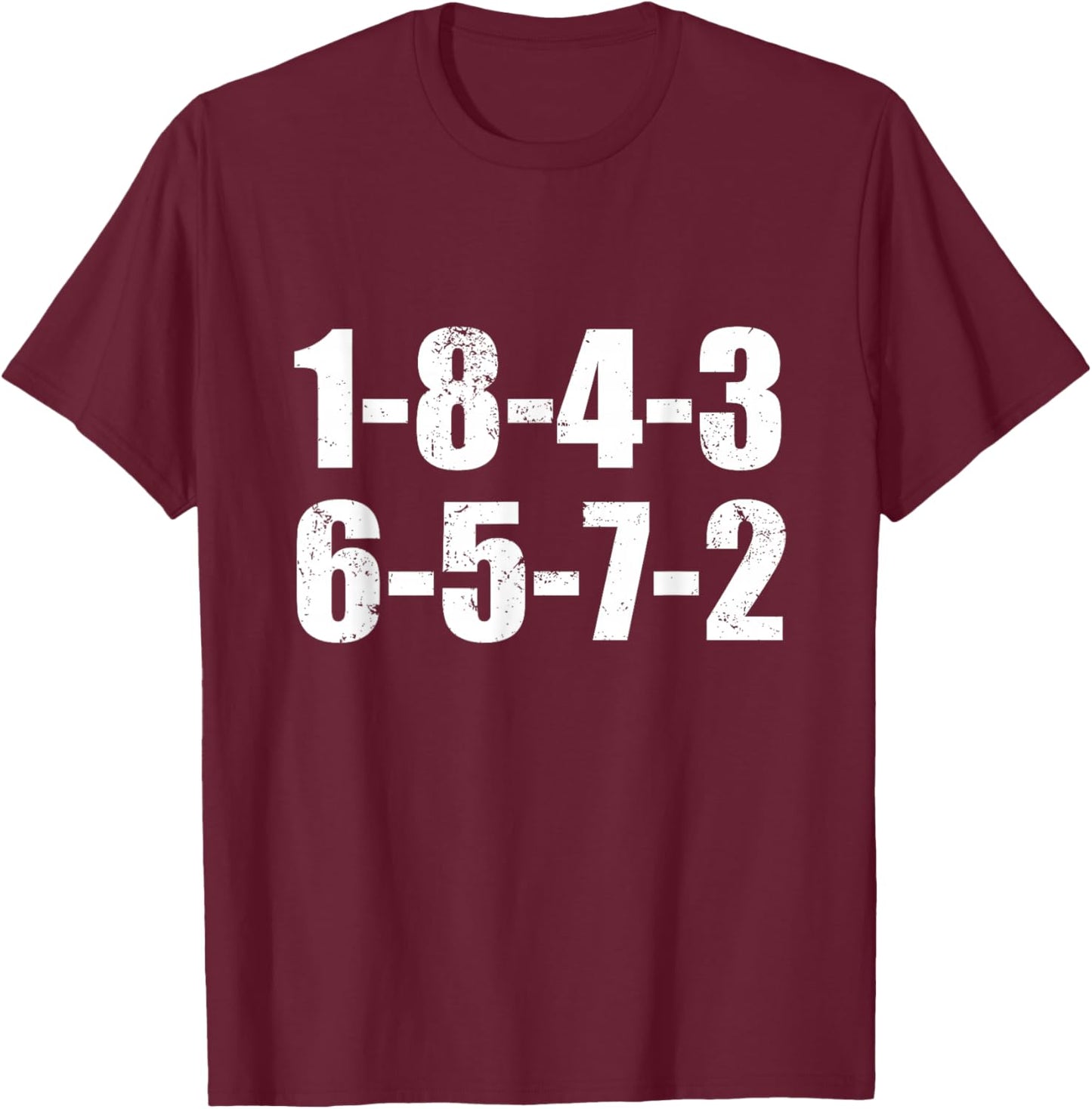 18436572 Funny Firing Order Small Block Engine T-Shirt - T-Shirt | Maroon