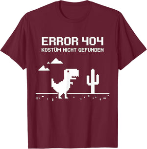 Error 404 Costume Not Found Carnival Costume T-Shirt - T-Shirt | Maroon