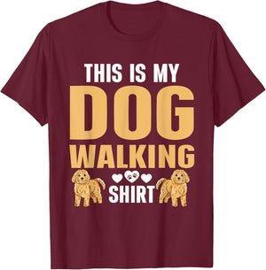 Dog Walker Professional Pet Sitter This Is My Dog Walking T-Shirt - T-Shirt | Maroon