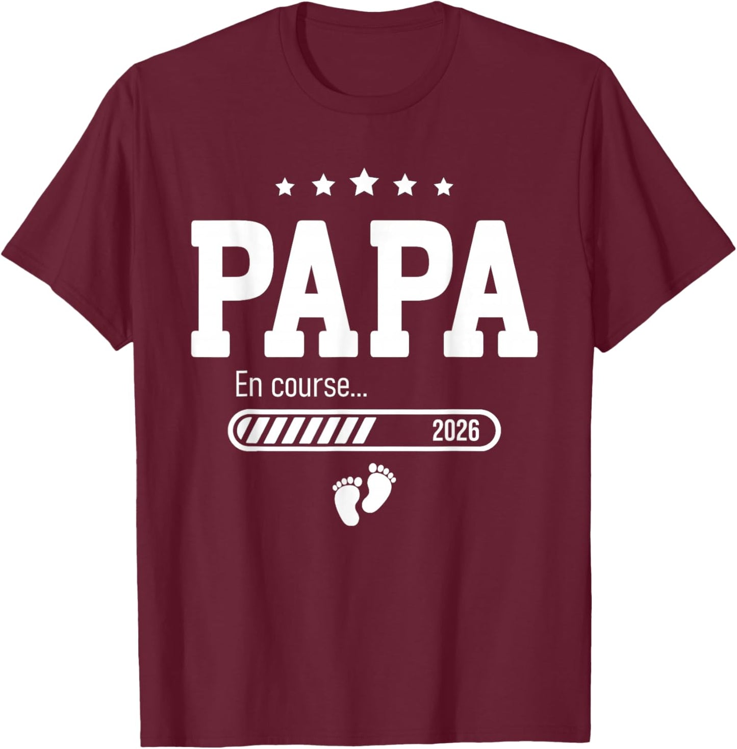 Dad in progress 2026 Pregnancy Announcement Future Dad 2026 T-Shirt - T-Shirt | Maroon