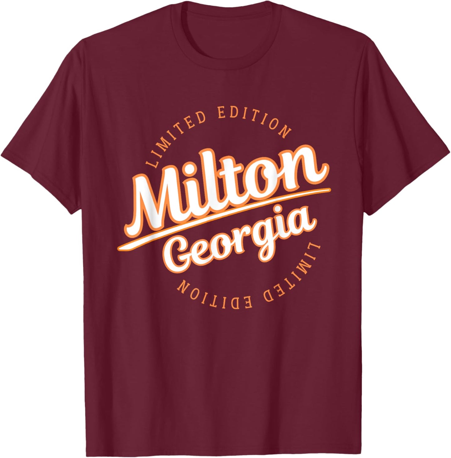Retro Athletic Milton GA Apparel T-Shirt - T-Shirt | Maroon