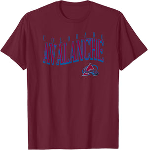 Colorado Avalanche Wave White NHL Officially Licensed T-Shirt - T-Shirt | Maroon