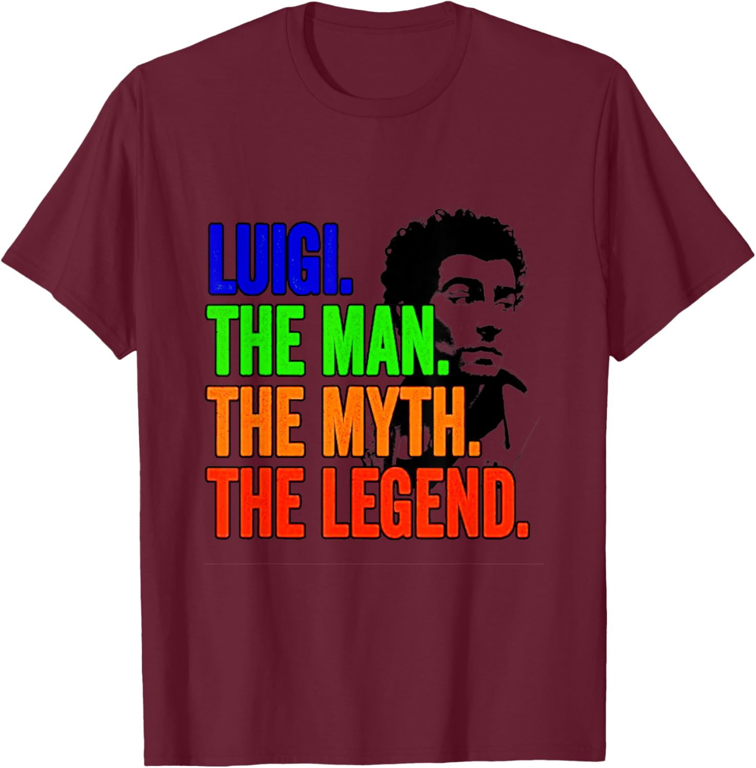Luigi The Man The Myth The Legend T-Shirt - T-Shirt | Maroon