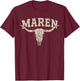 Vintage Maren Name Graphic Gift Women Kid Boy Girl T-Shirt - T-Shirt | Maroon