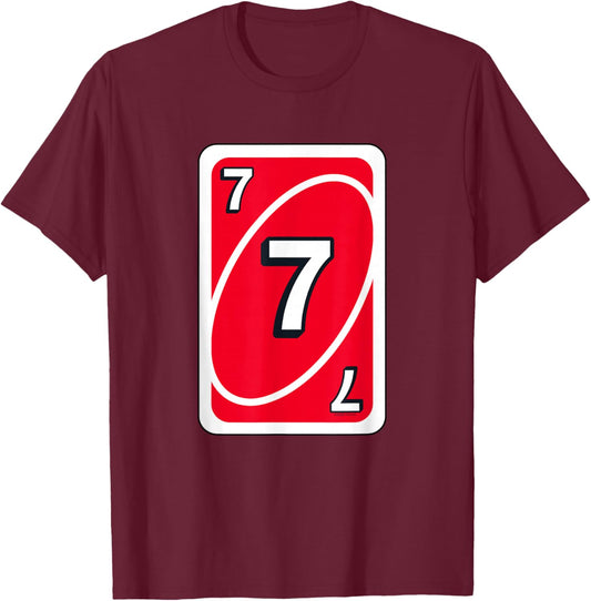 UNO Halloween Red 7 Inch Card T-Shirt - T-Shirt | Maroon