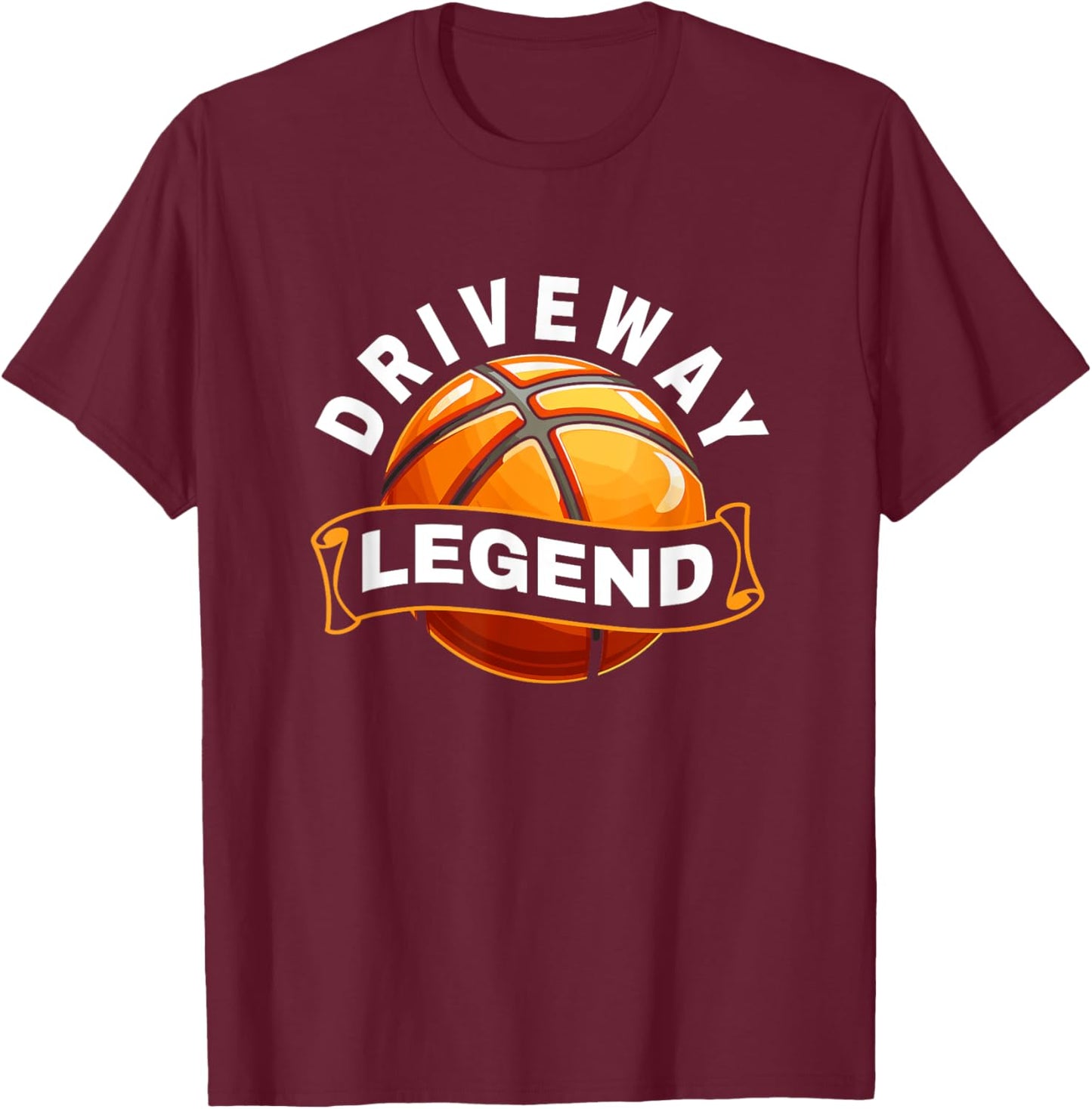 Funny Basketball - Driveway Legend - Basketball Player T-Shirt - T-Shirt | Maroon
