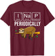 Nap Art Women Kids Sleep Nap Periodically Nap Lover T-Shirt - T-Shirt | Maroon