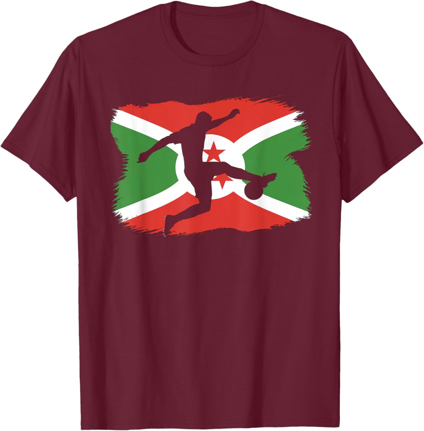 Burundi Soccer T-Shirt - T-Shirt | Maroon