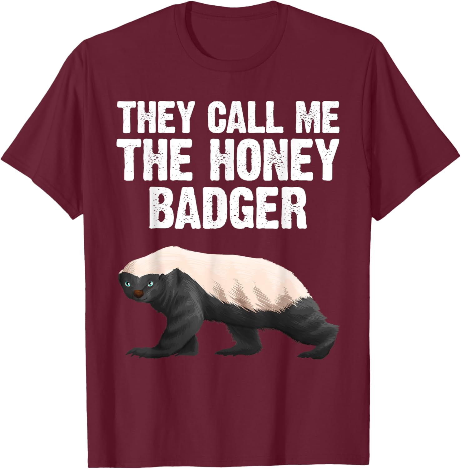 Cool Honey Badger Design Women Honey Badger Lover T-Shirt - T-Shirt | Maroon