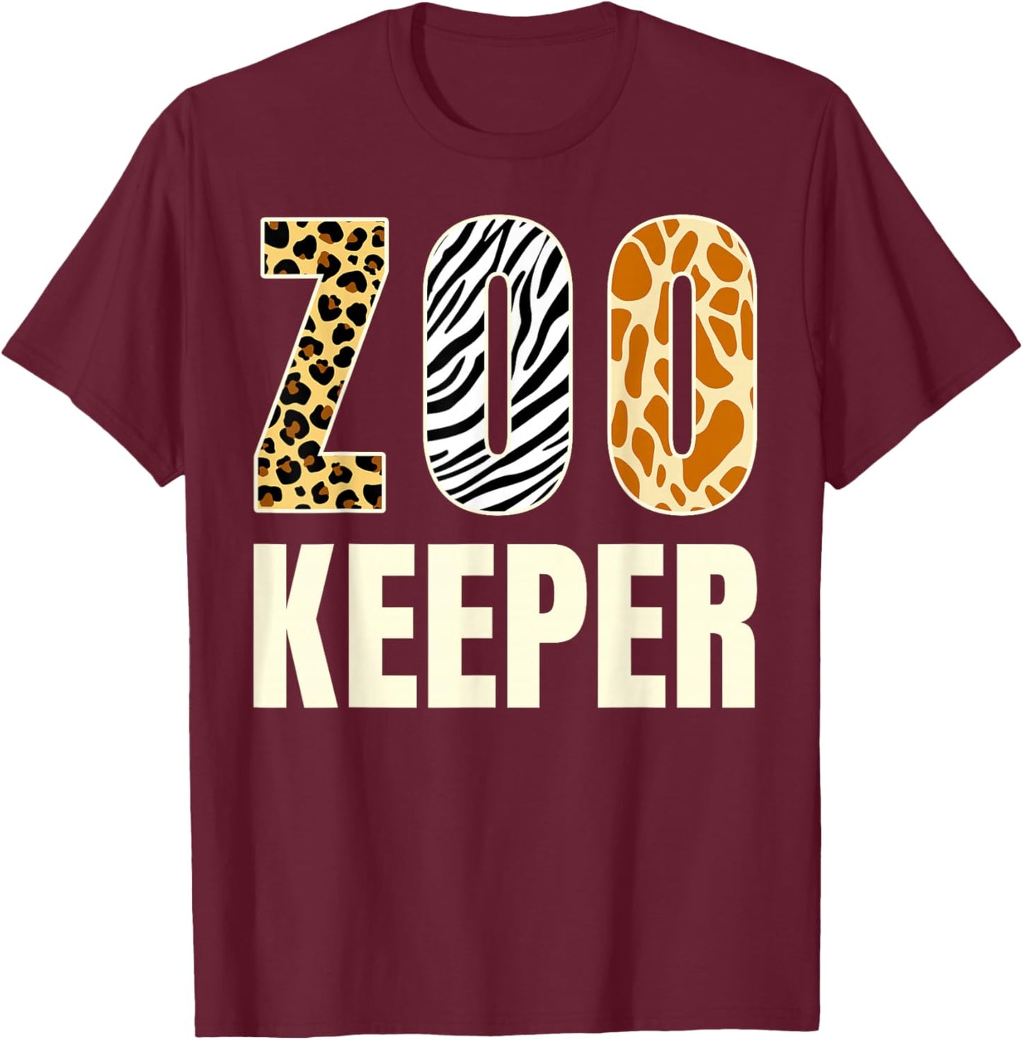 Zookeeper Zoo Animals Savanna Safari Funny Halloween Costume T-Shirt - T-Shirt | Maroon