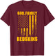 Indian Creek Redskins God. Family. Vintage USA Flag T-Shirt - T-Shirt | Maroon