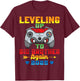 Leveling Up To Big Brother Again 2025 Announcement Sibling T-Shirt - T-Shirt | Maroon