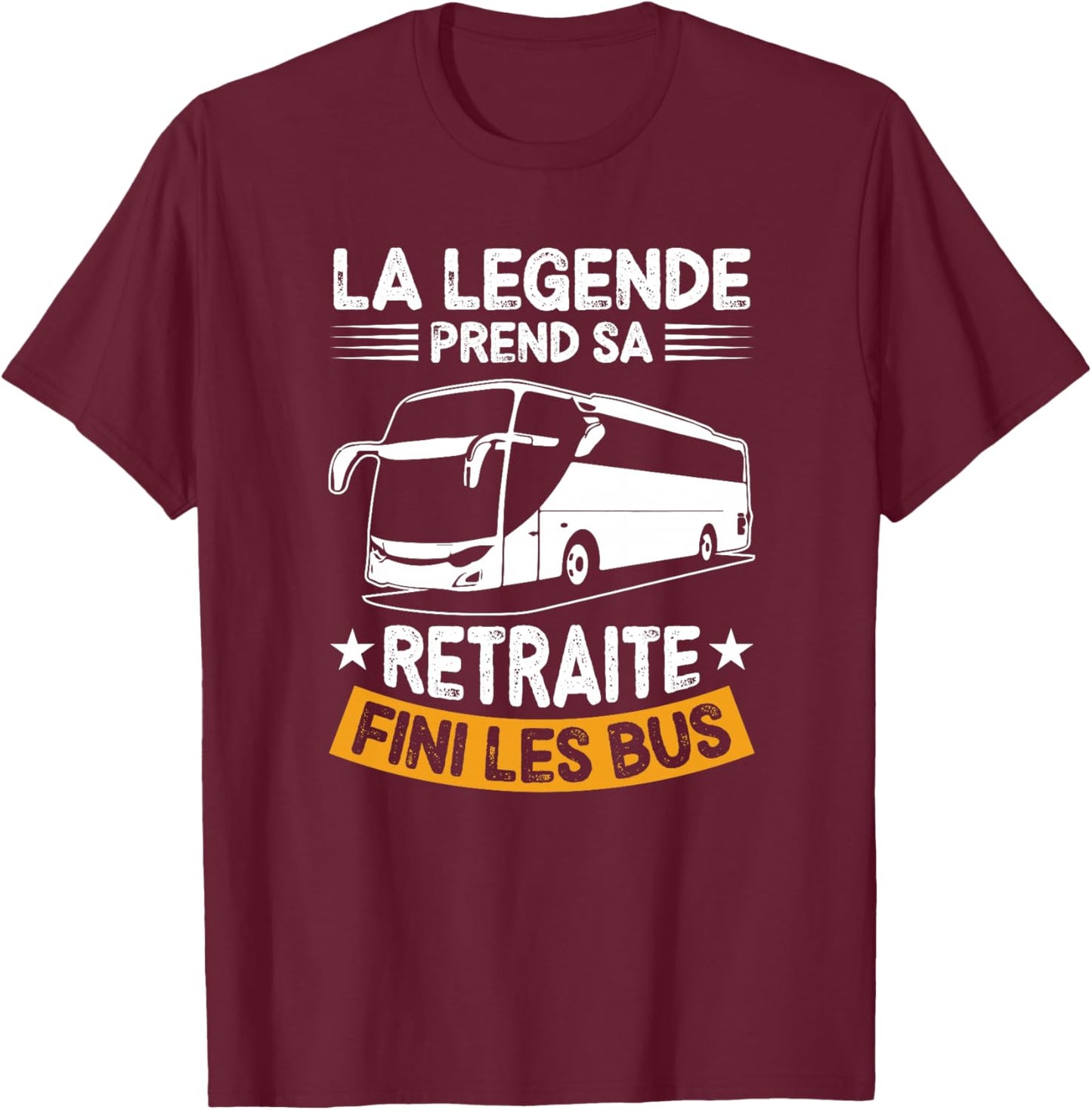 Shirt Retraite Bus Chauffeur Retraité 2025 Haut de Gamme T-Shirt - T-Shirt | Maroon