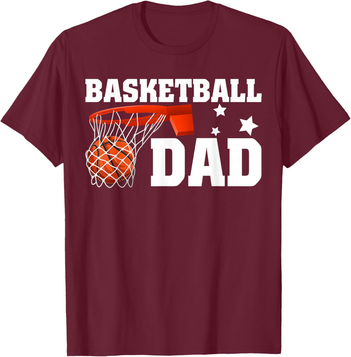 Funny Basketball Dad Daddy Basketball Lover Fathers Day Men T-Shirt - T-Shirt | Maroon