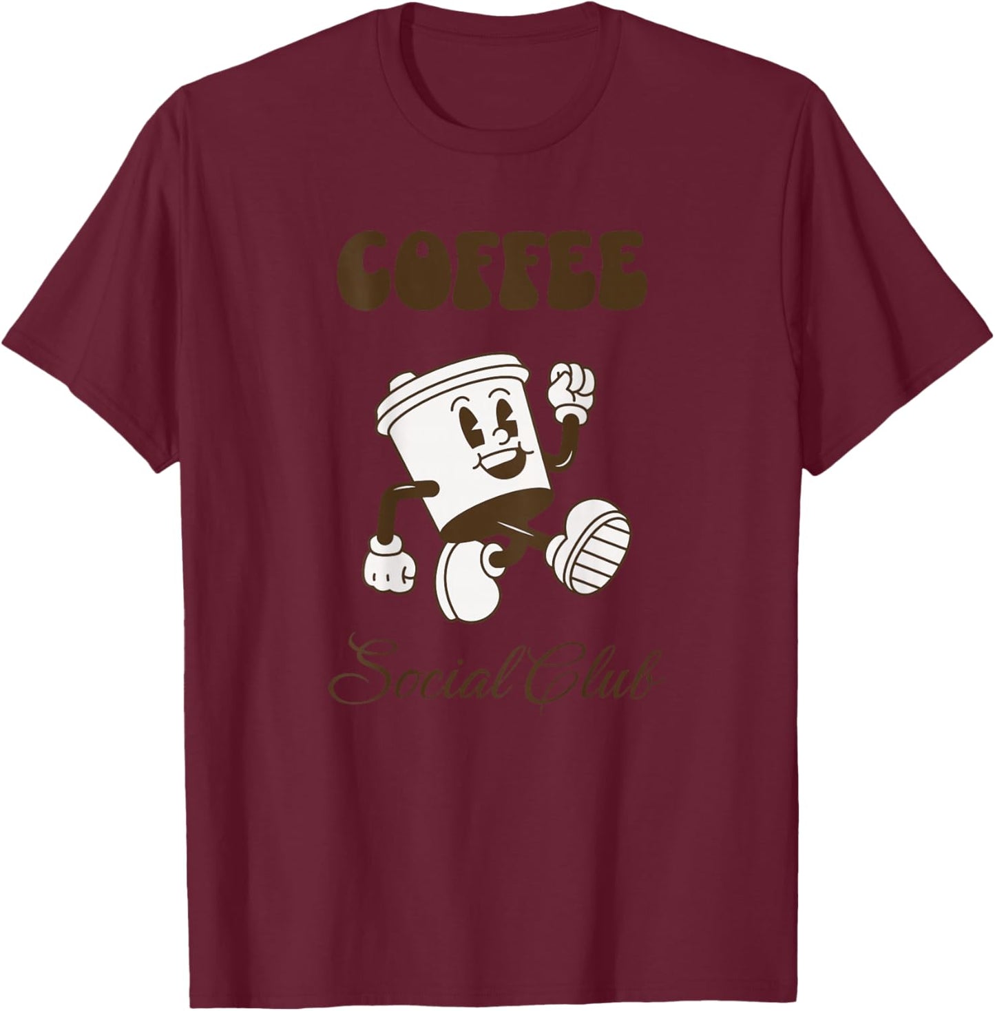 Coffee Social Club - Für Kaffeeliebhaber Kaffee T-Shirt - T-Shirt | Maroon