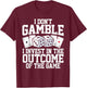 Funny Gambling Art Women Casino Poker Player Gambler T-Shirt - T-Shirt | Maroon